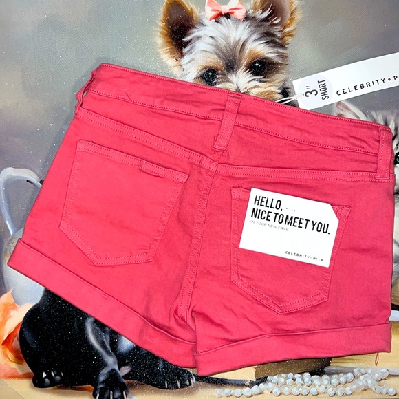 Celebrity Pink Lipstick Cuffed Shorts 1, 3, 7, 11, 13, or 15 - Picture 3 of 8